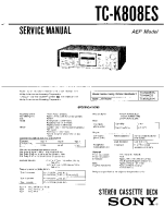 Sony TC-K808ES - Service Manual 